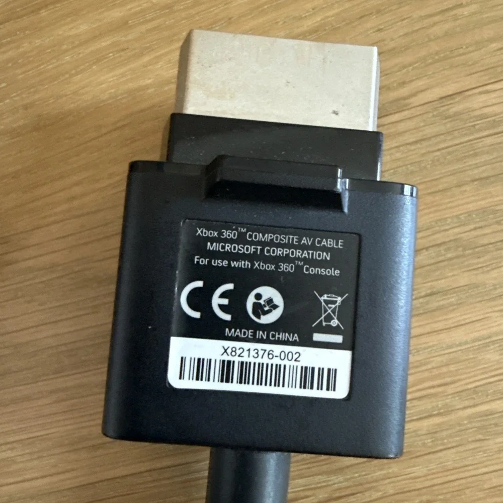 Genuine‎ Official OEM Microsoft XBOX 360 Composite AV Cable X821376-002