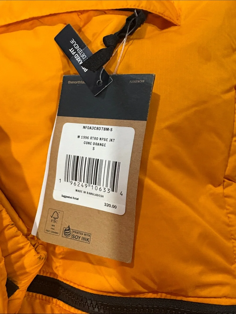 The North Face shell orange