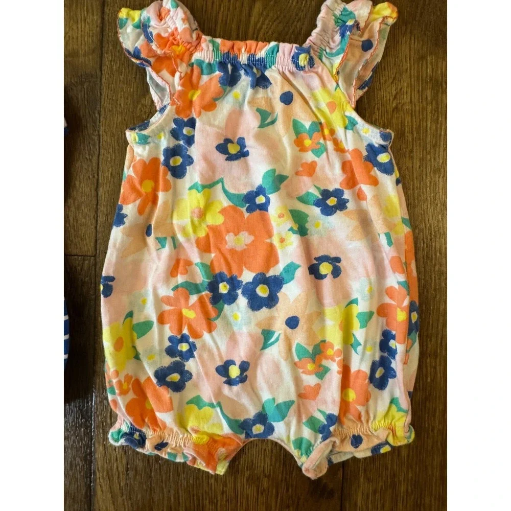 Carters Baby Girl Clothes Lot 3 Months Rompers Outfits Summer‎ Bundle Strawberry