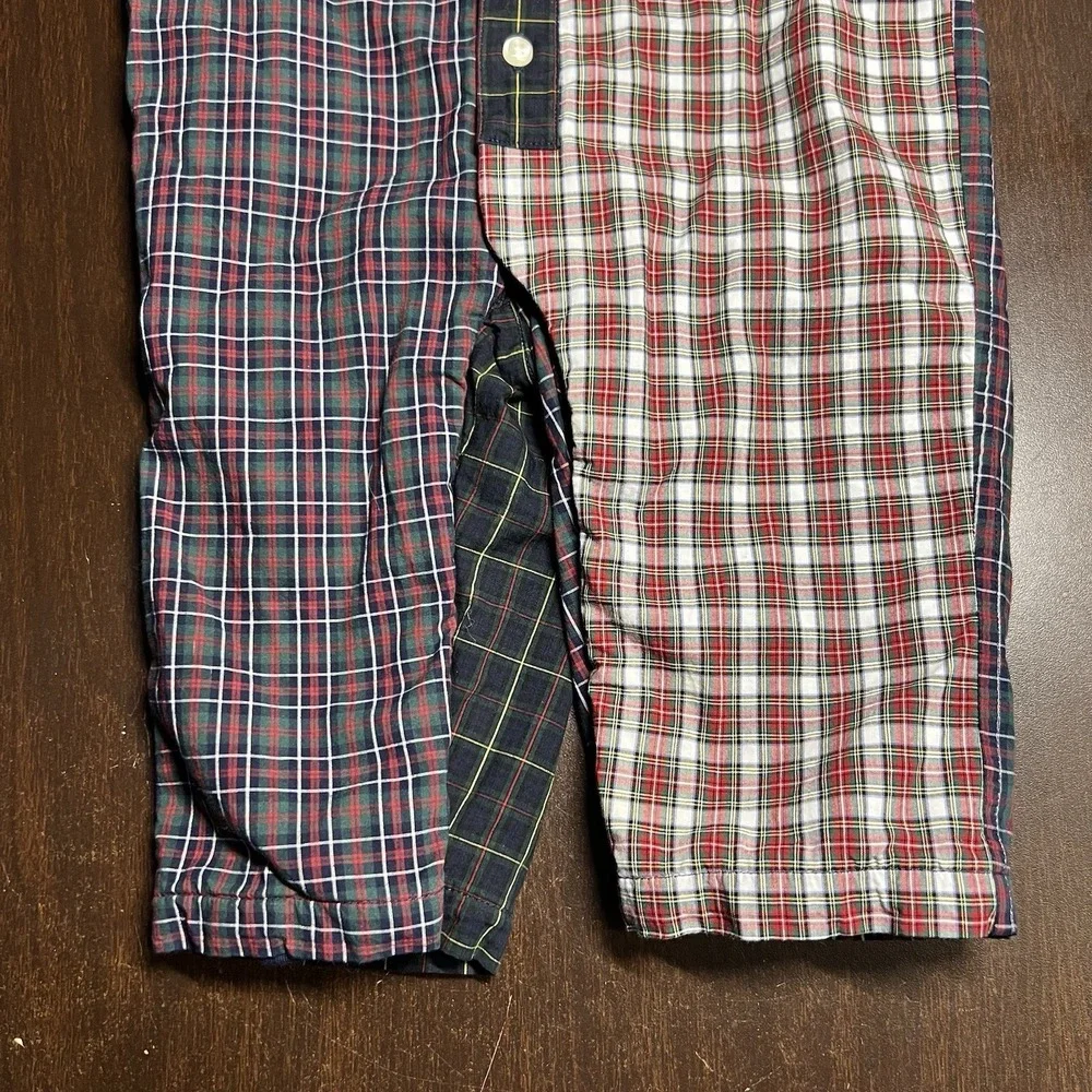 Ralph Lauren‎ Unisex Size 9M Patchwork Plaid One-Piece Romper Lined EUC