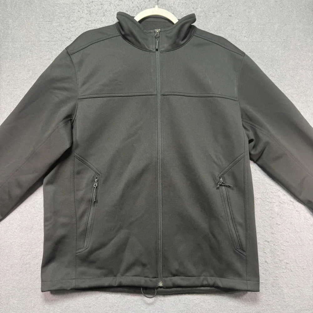 The‎ North Face Mens Black Finxera Logo Windwall Soft Shell Jacket Full Zip