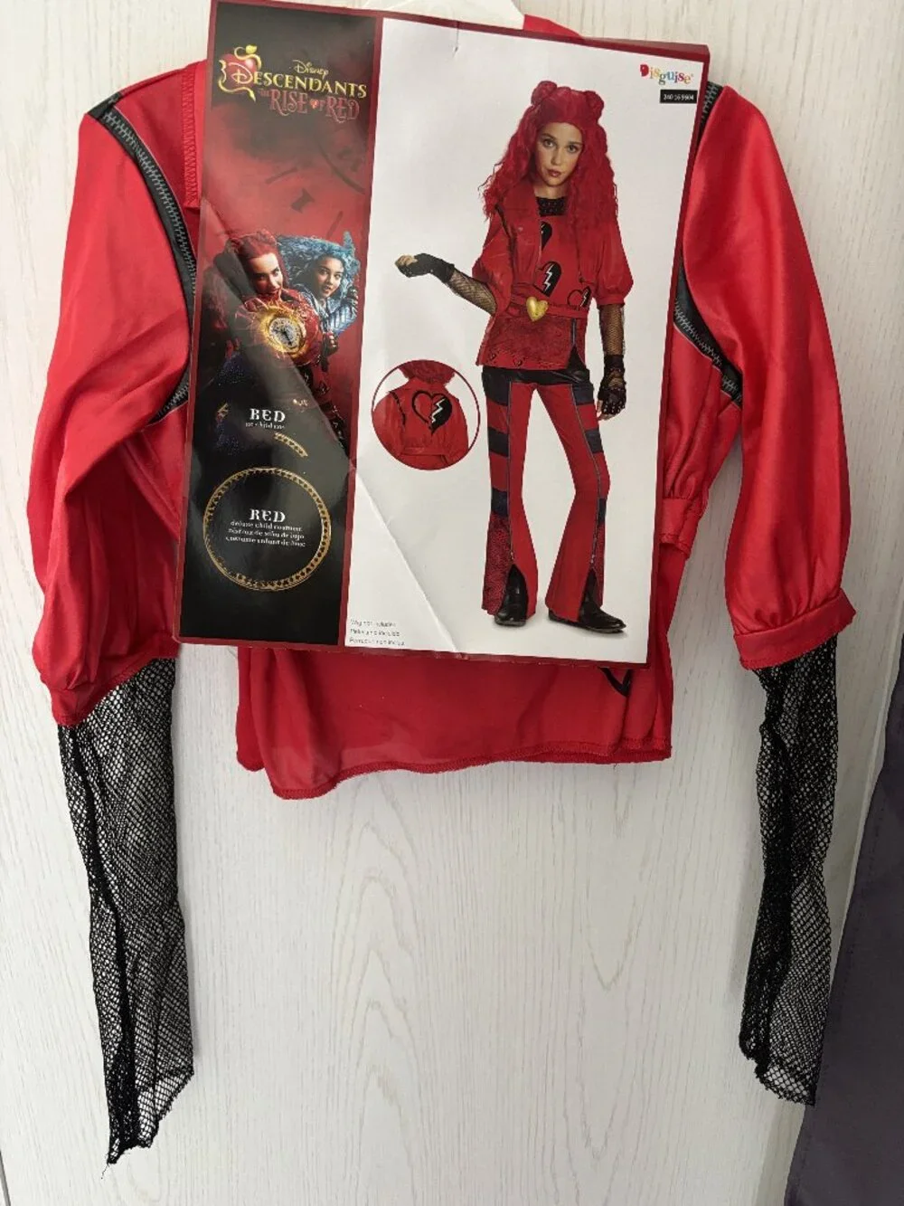 Descendants RED, Wig, Light Up Watch Halloween Costume 10/12 Deluxe Disney Girls