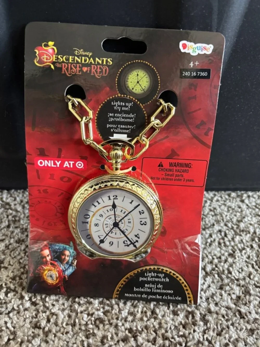 Descendants RED, Wig, Light Up Watch Halloween Costume 10/12 Deluxe Disney Girls