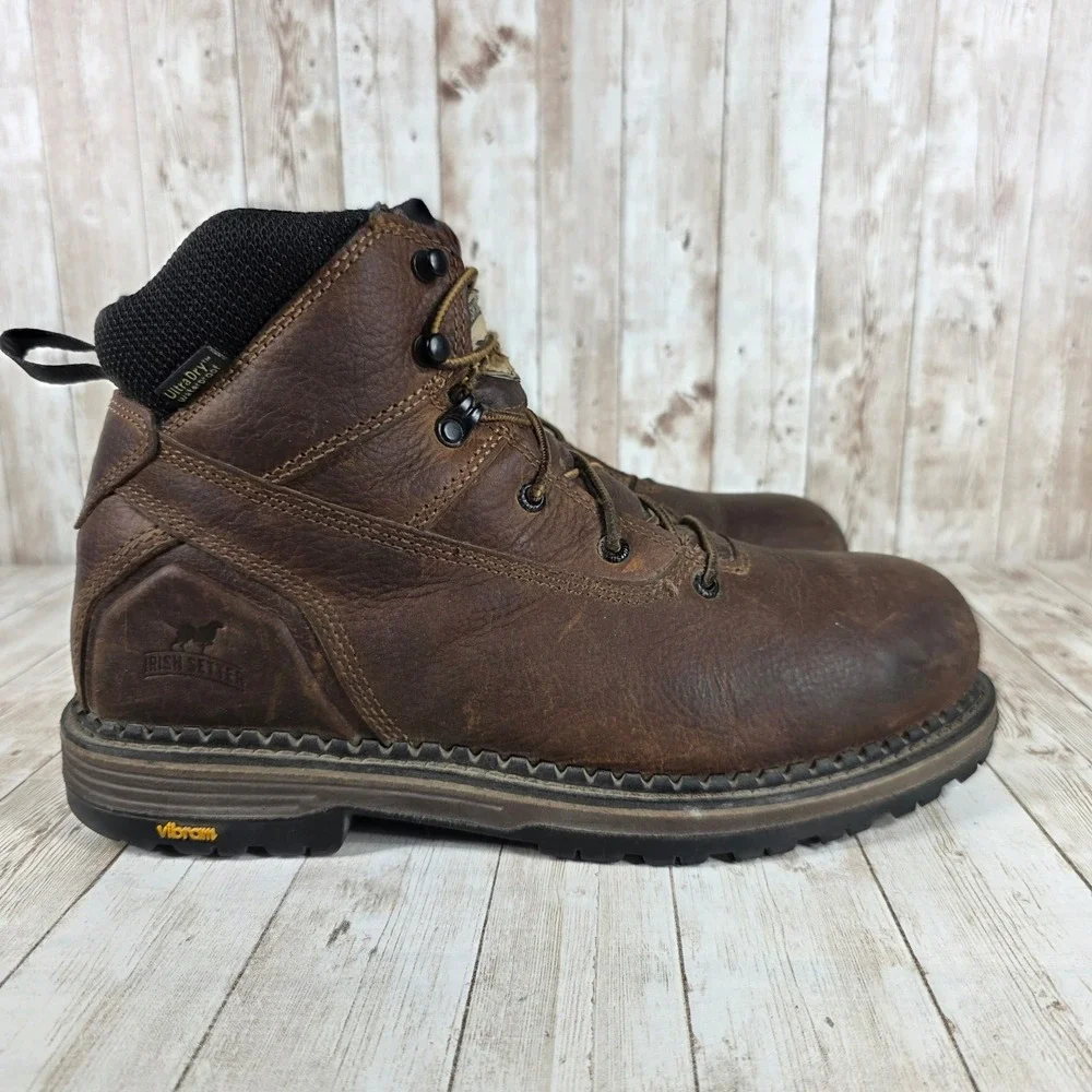 Irish Setter 83608 Work Boots Mens Size 11 D Brown‎ Leather Waterproof Vibram