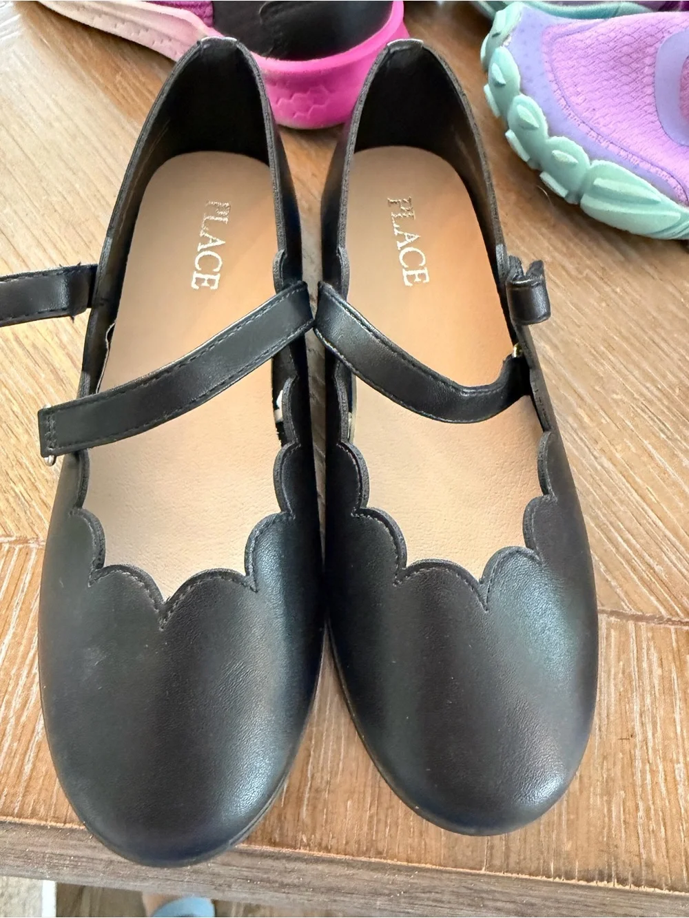 The Children's Place Black Scalloped Mary Jane Dress Shoes