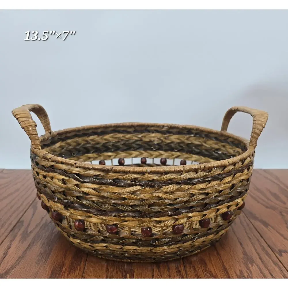 Vintage Woven Basket‎ with Handles
