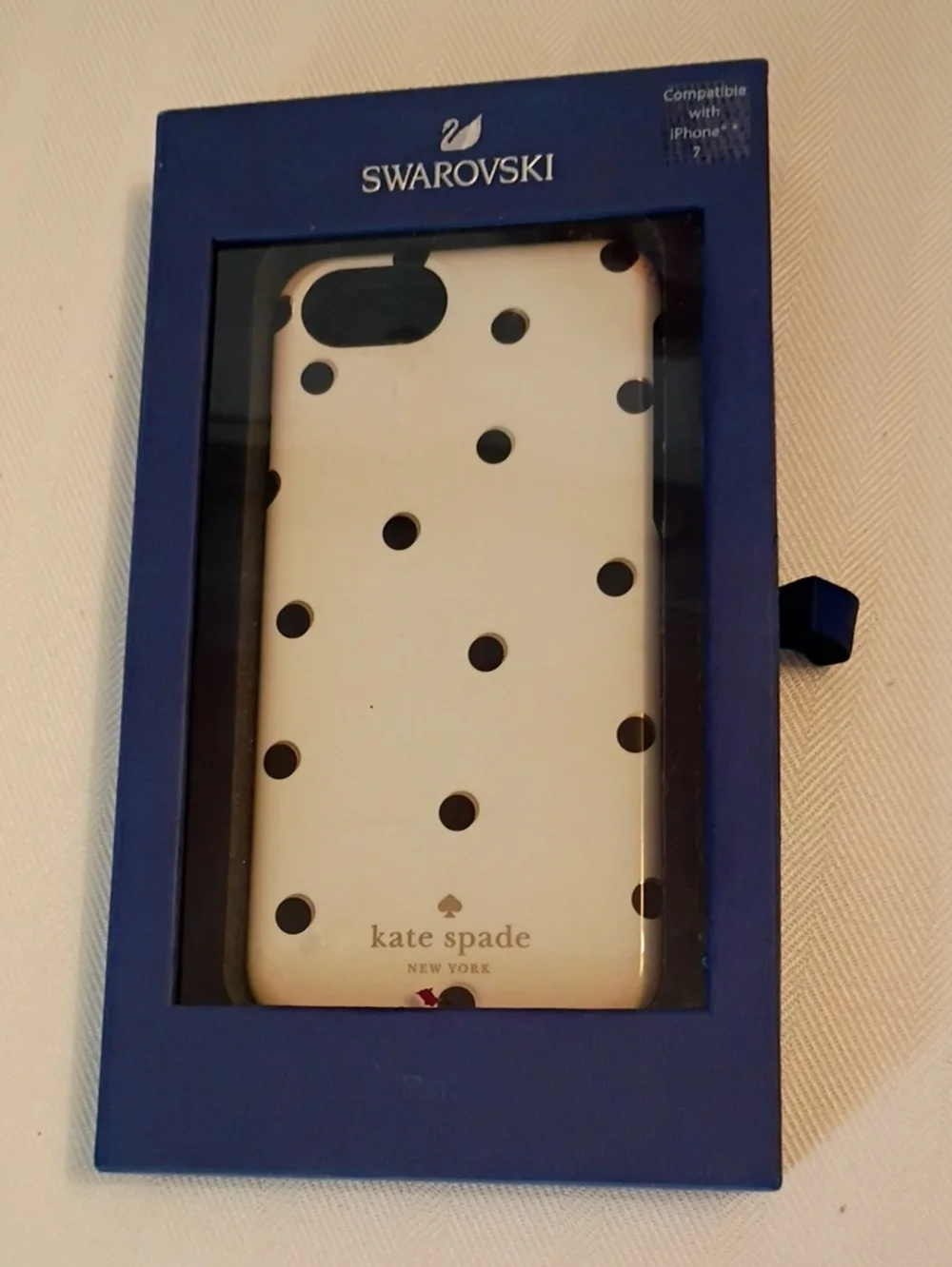 kate spade White Phone Case with Black Polka Dots