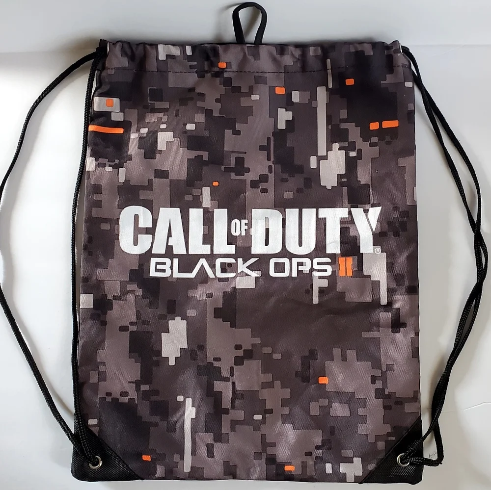 Black Ops Camouflage Drawstring Backpack