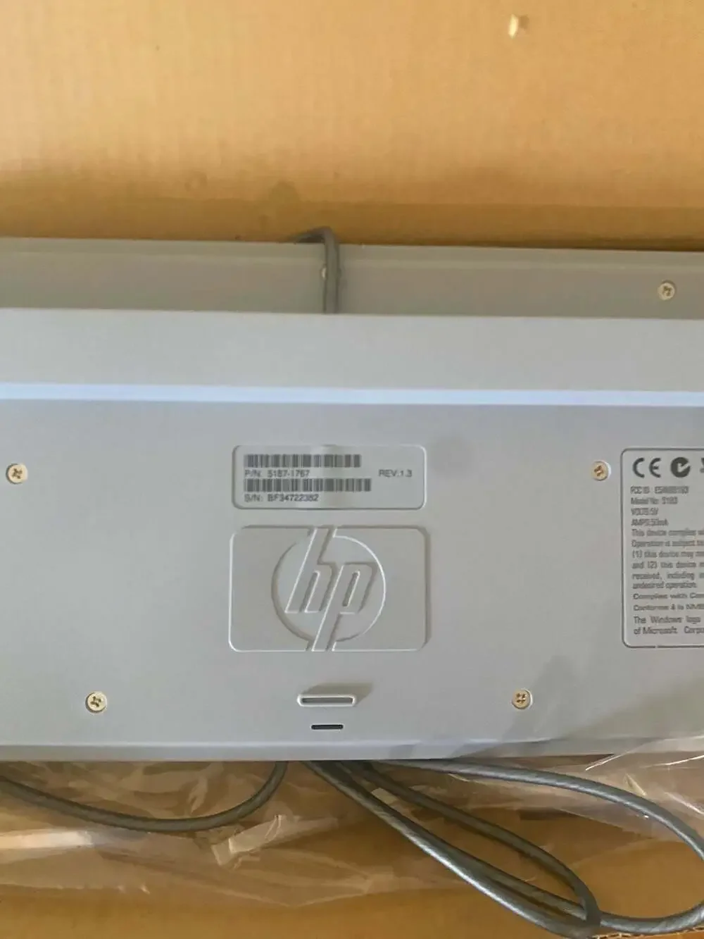 HP Desktop Computer Wired PS/2 Keyboard Model 5183 (P/N 5187-1767)