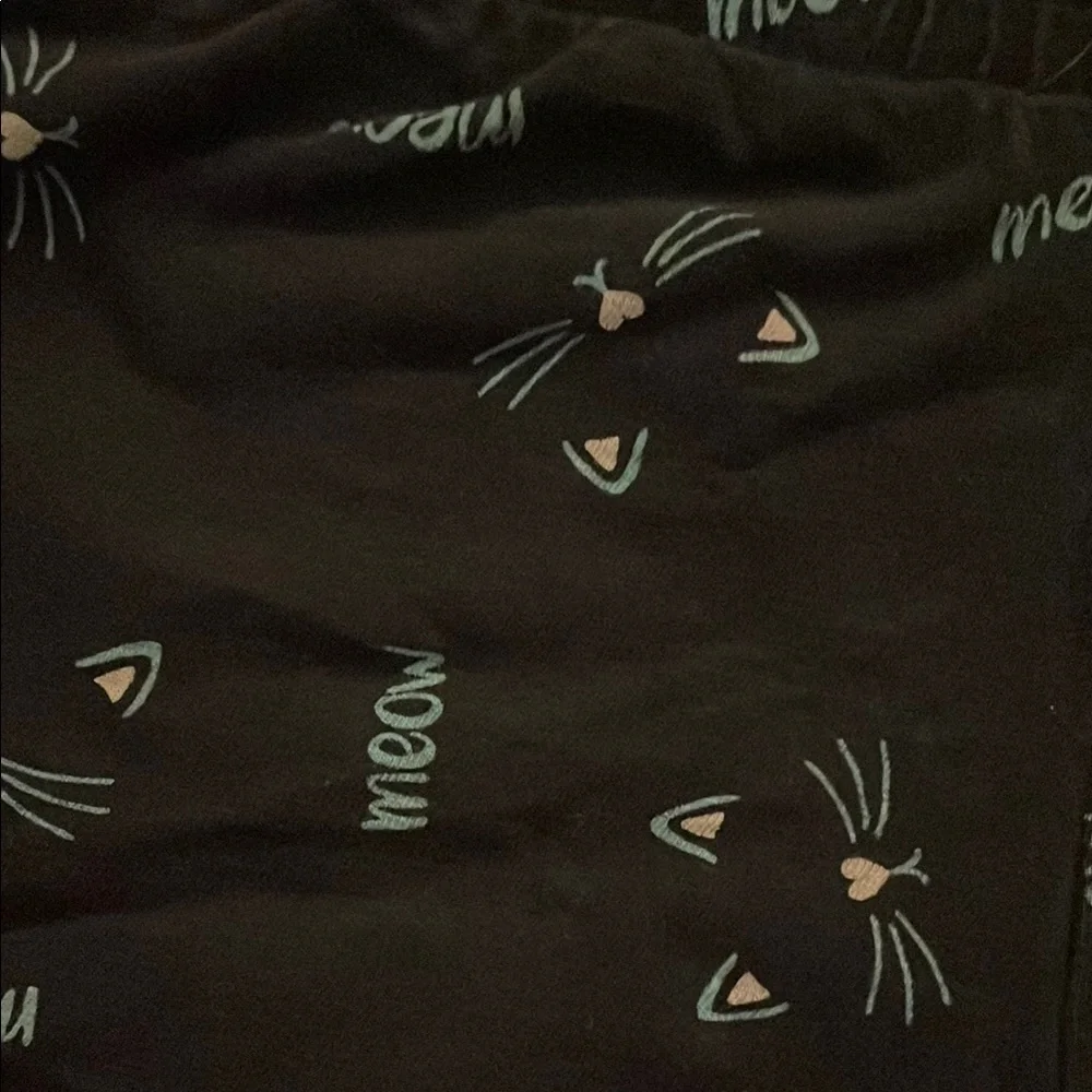 Justice Black Cat Print Kids Girls Shorts