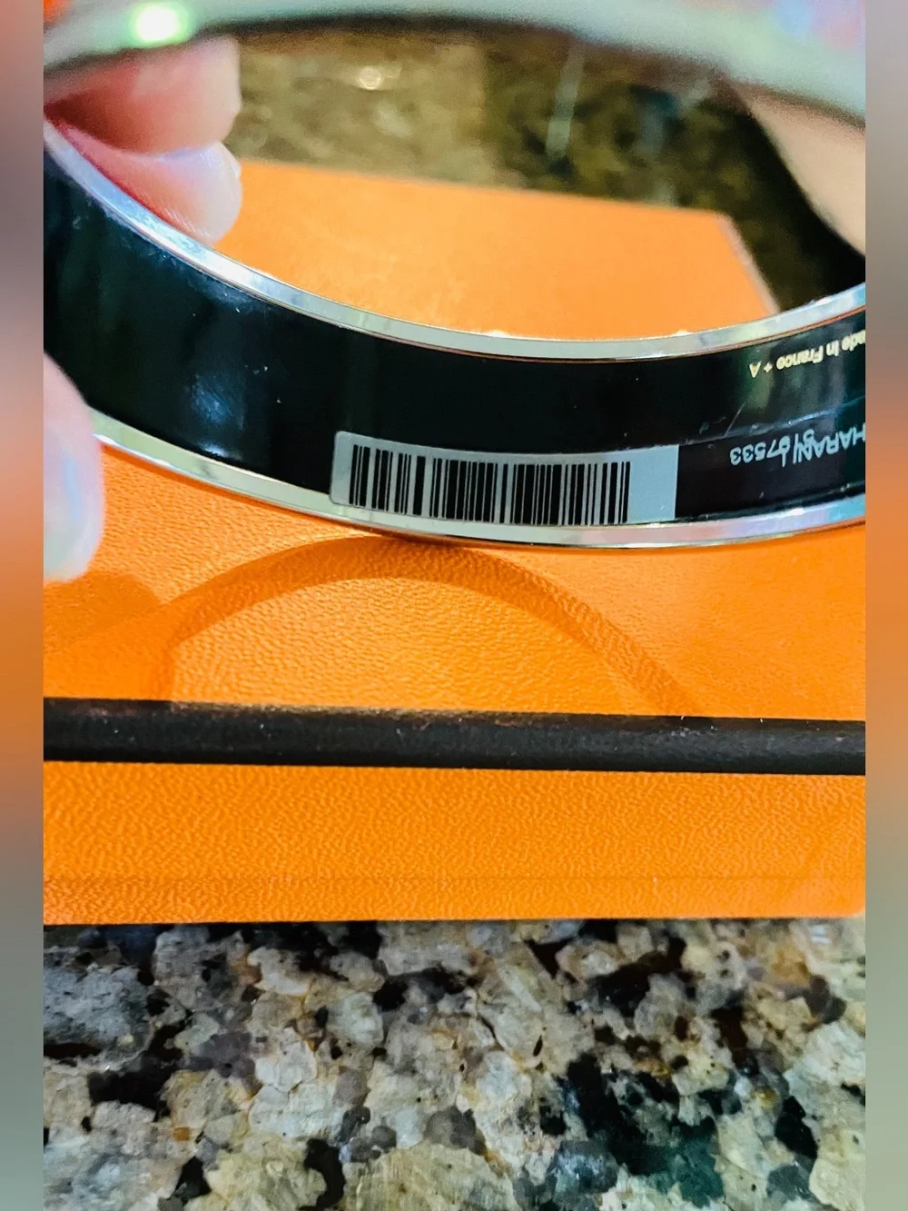 Hermes Multi Color Enamel Bracelet Box, Dust Bag COA