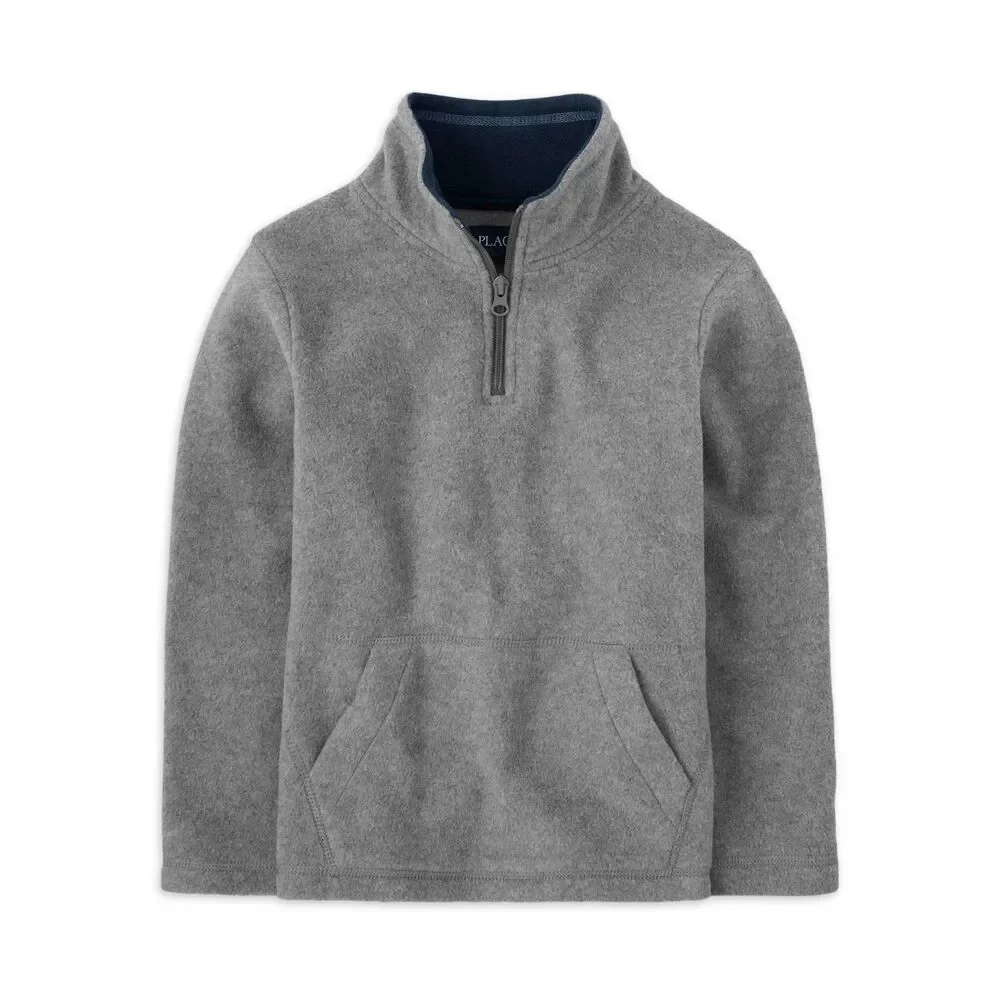The Children's Place Quarter Zip Pullover Fleece Top Athletic Sweater Boys Large