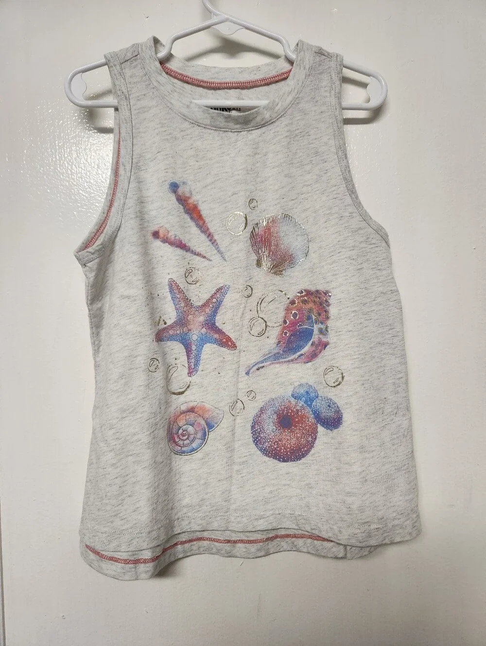 Girls Size 7 Seashell Tank Top OskKosh B'Gosh