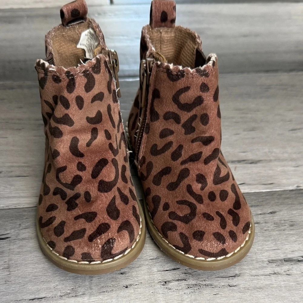 Leopard Print Kids Boots