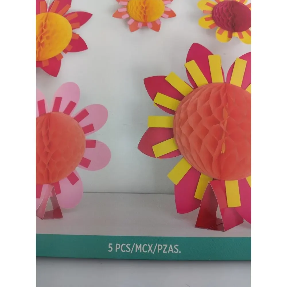 Eye-catching Summer-thrmes Honeycomb Decor - ( Set Of 5)