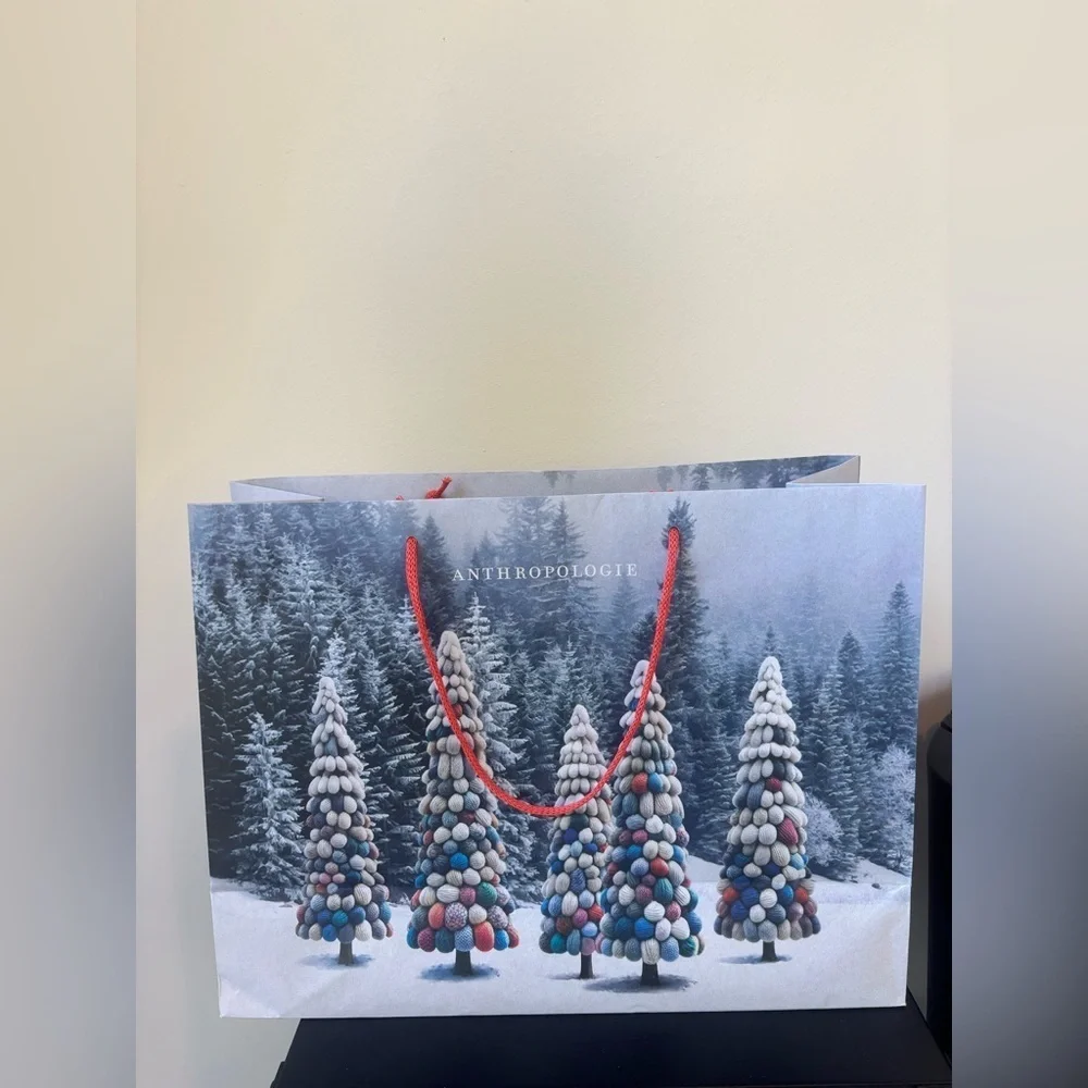 Anthropologie Christmas gift bag