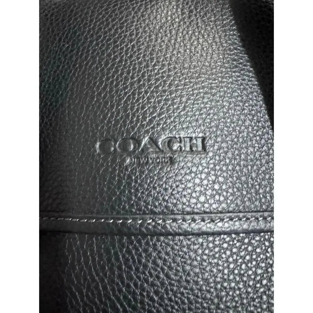 Coach Sullivan Black Pebbled Leather Briefcase Laptop Bag of office grandpacore
