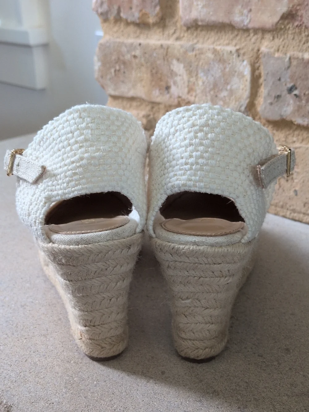 J. Crew cream metallic