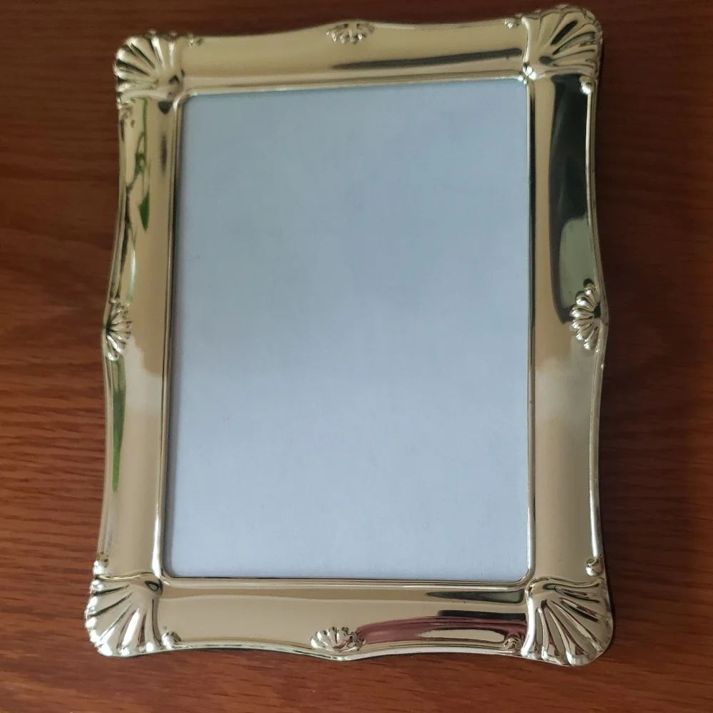 Vtg Elegant Gold Picture Frame- Holds 5x7 Photo