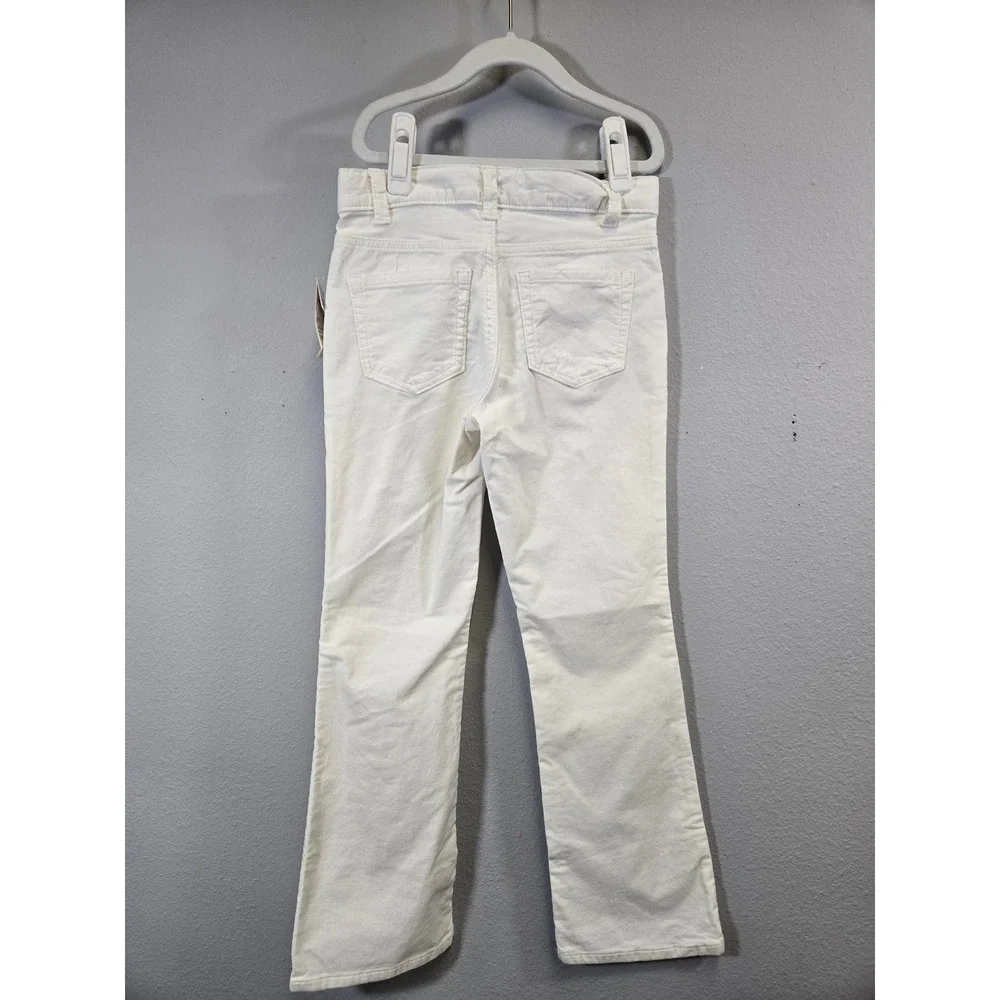 Gymboree White Corduroy Bow Pocket Flare Leg‎ Pants Size 8