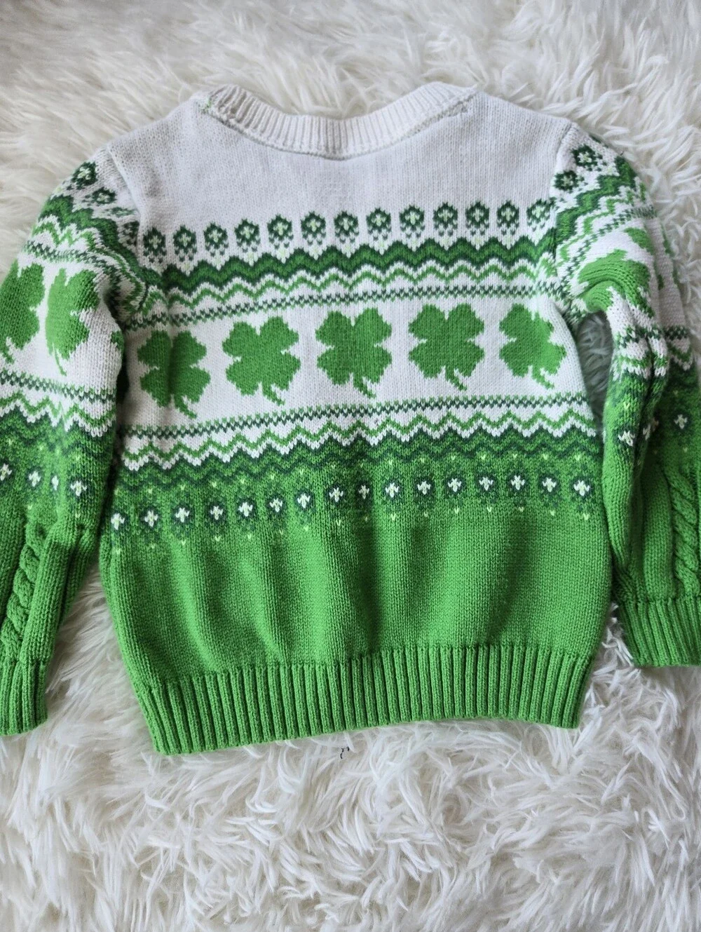 Gymboree 100% Cotton Luck Of The Irish Shamrock Pullover 18-24 Mos.