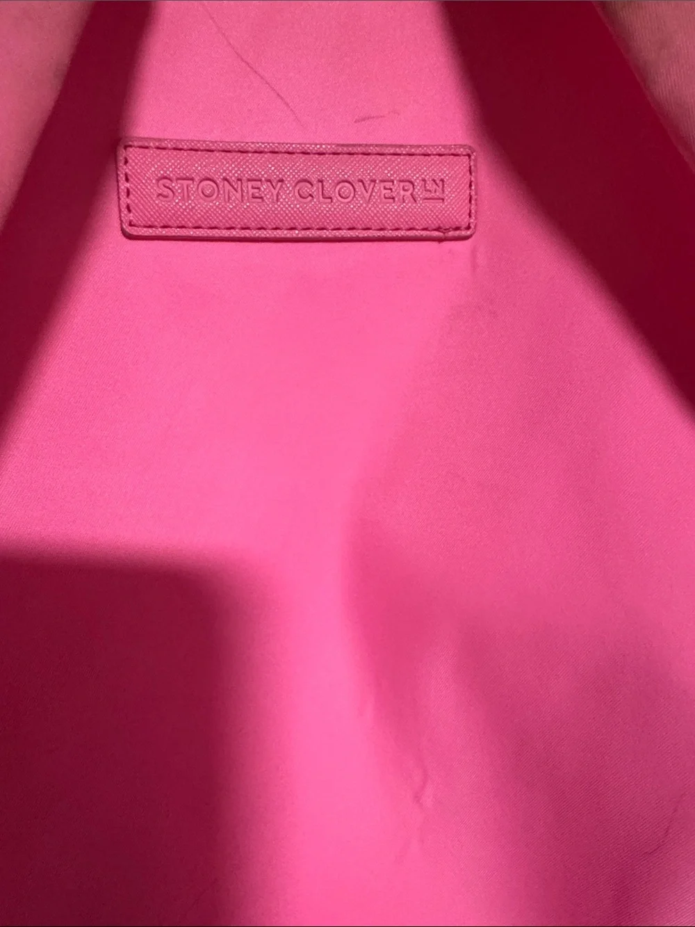 Stoney Clover Lane Hot Pink Patch Backpack with Gold Accents