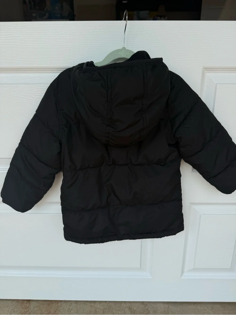 Old Navy Black Kids Puffer Jacket with Hood-5T