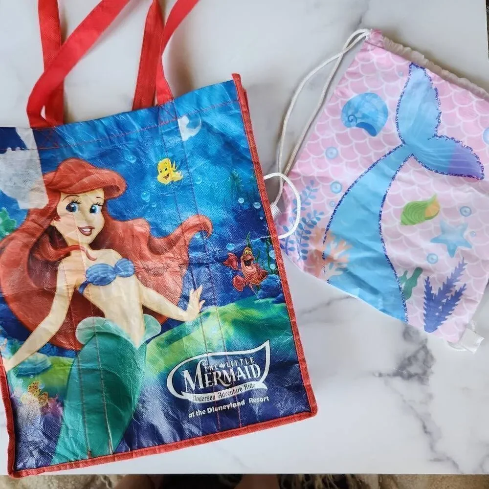 Disney Ariel little mermaid tote backpack bag Disneyland adventure collectors