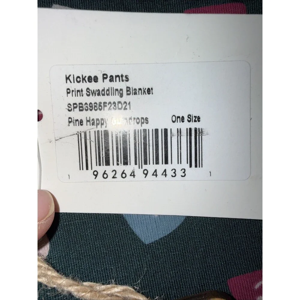 Kickee Pants Bamboo Swaddling Blanket Green Stretch Soft Newborn Baby Unisex NWT