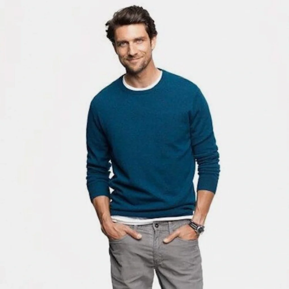 J. Crew - Men’s Merino Wool Elbow Patch Crewneck Sweater