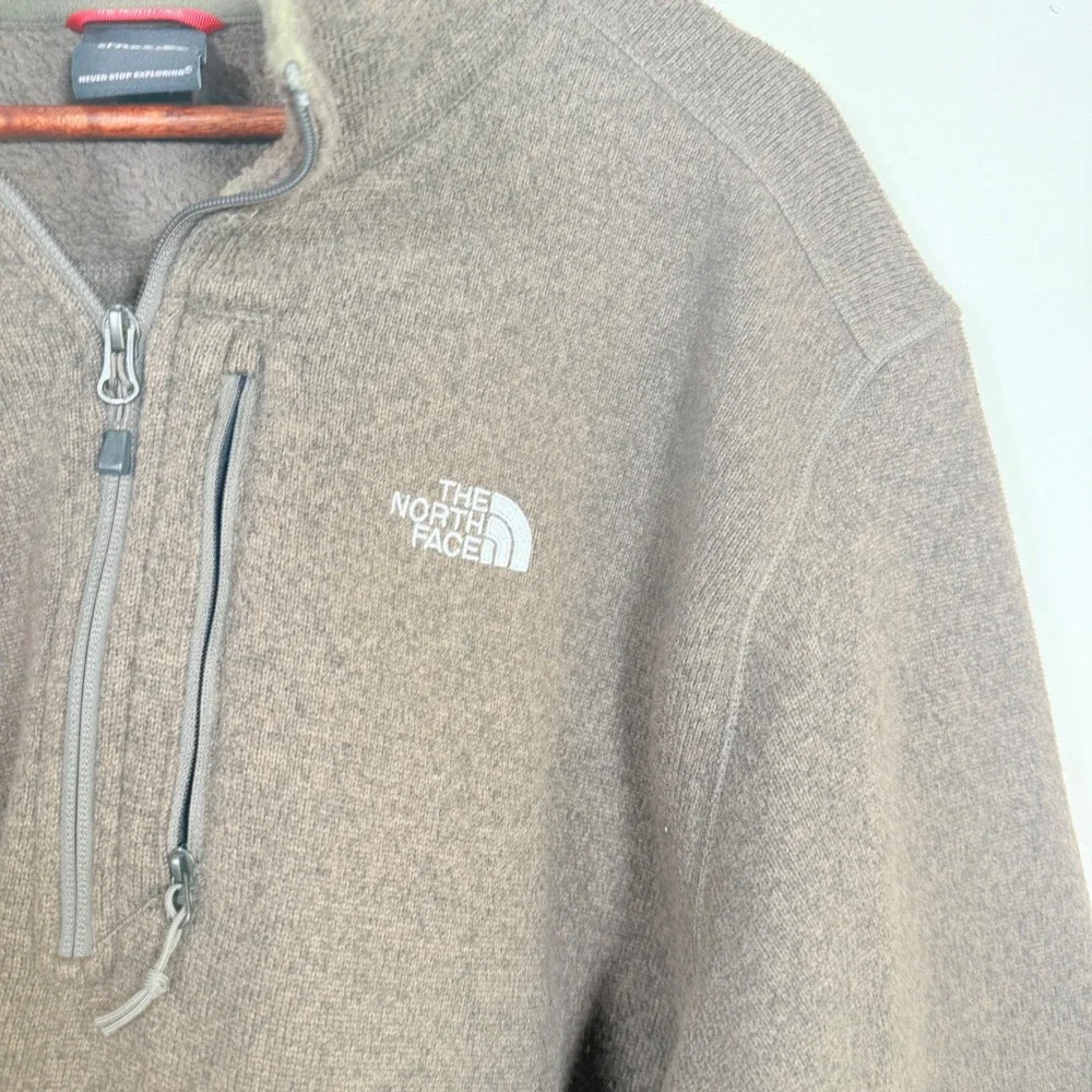 The North Face pullover than features
