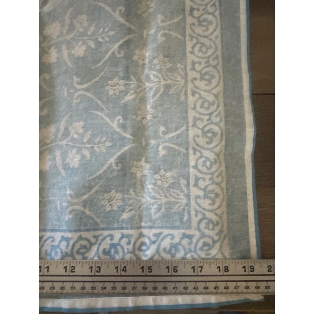 The Painted Cottage Blue White Floral Cotton Tea Towels Set of 2 India 27x19