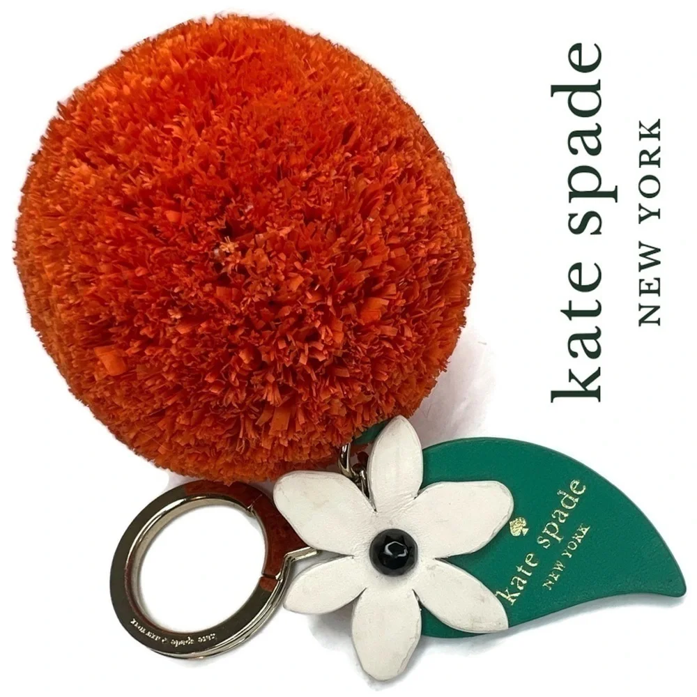 Kate Spade Orange Keychain Spice It Up Key Fob Charm Rare