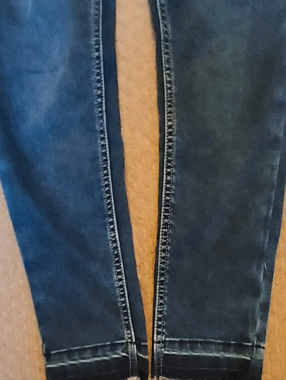 Justice Girl Mid Rise Jegging Jeans Distressed Size 14 Blue Raw Hems