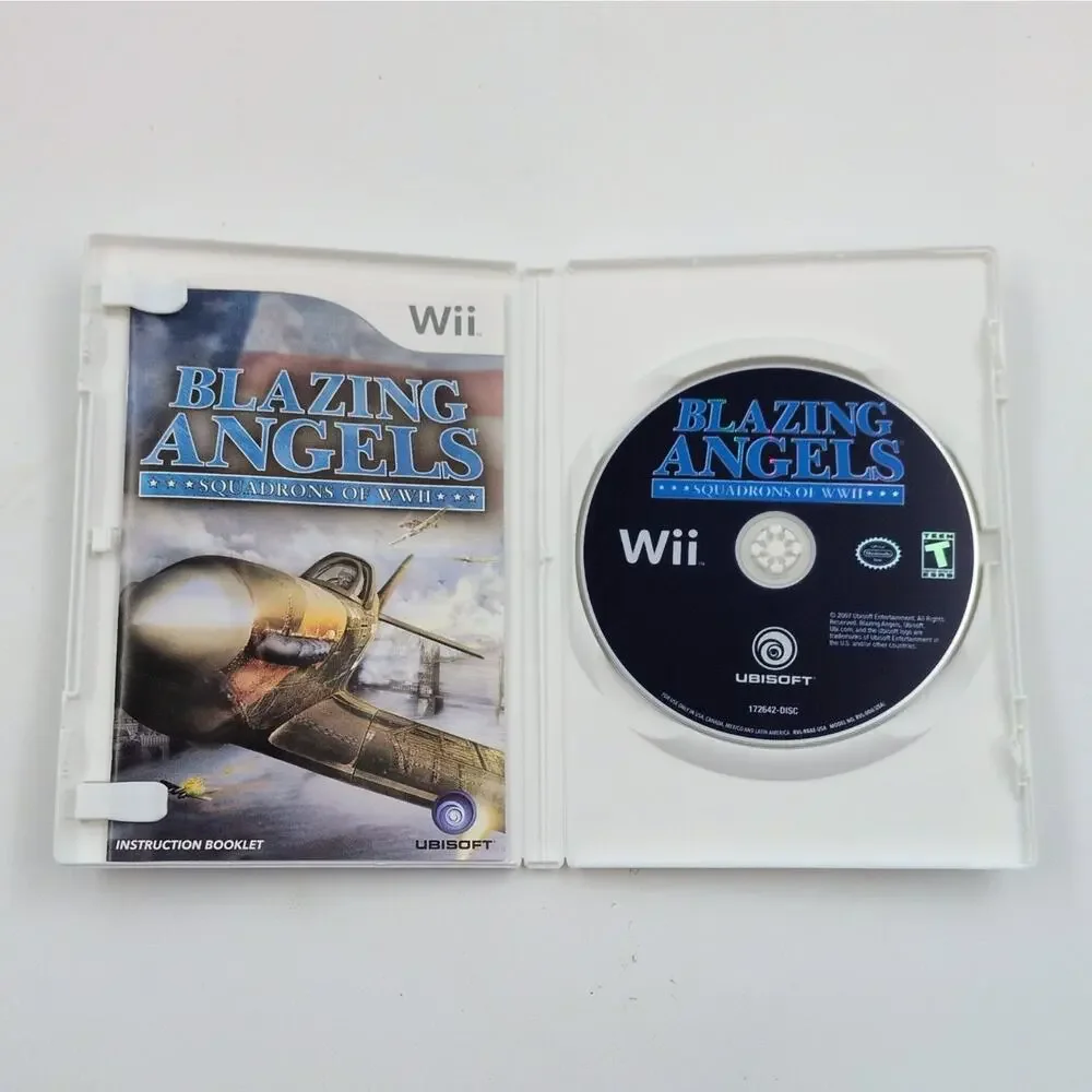 Blazing Angels Squadrons of WWII Nintendo Wii Video Game Flight Combat Tested