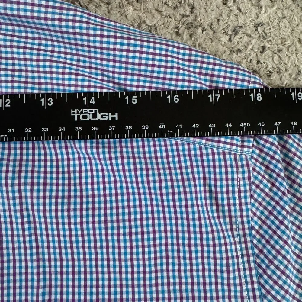 Banana Republic Men’s M Soft Wash Tailored Slim Fit Check Long Sleeve Shirt