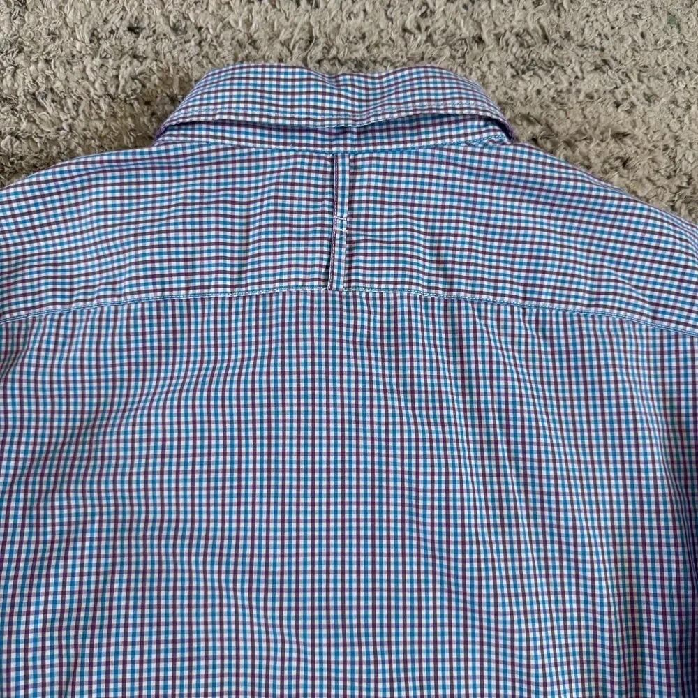 Banana Republic Men’s M Soft Wash Tailored Slim Fit Check Long Sleeve Shirt