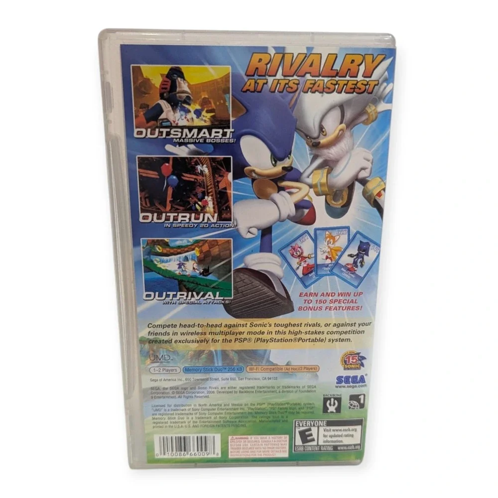 Sonic Rivals Sony PSP Greatest Hits SEGA 2006 CIB Complete with‎ Manual UMD Disc
