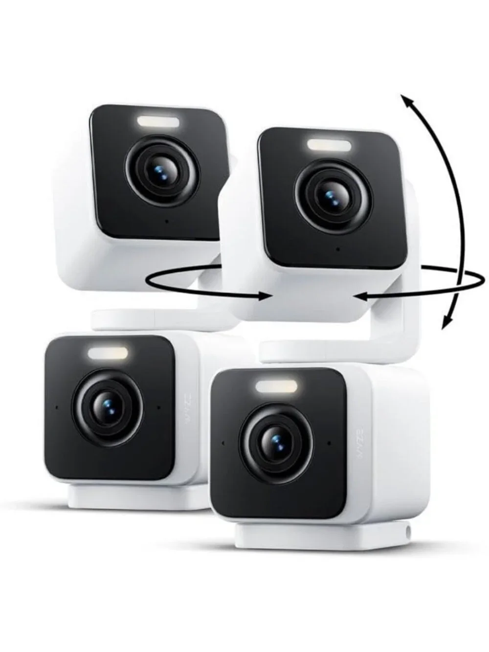 2-Pack Indoor/Outdoor 360° Smart Security Cameras with Color Night Vision