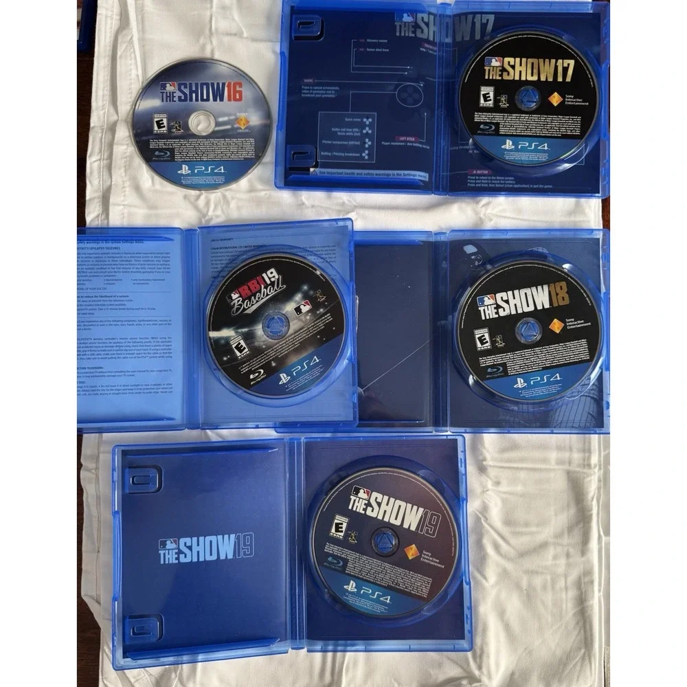 PS4 Baseball Game Lot MLB The Show 16 17 18 19 + RBI Baseball