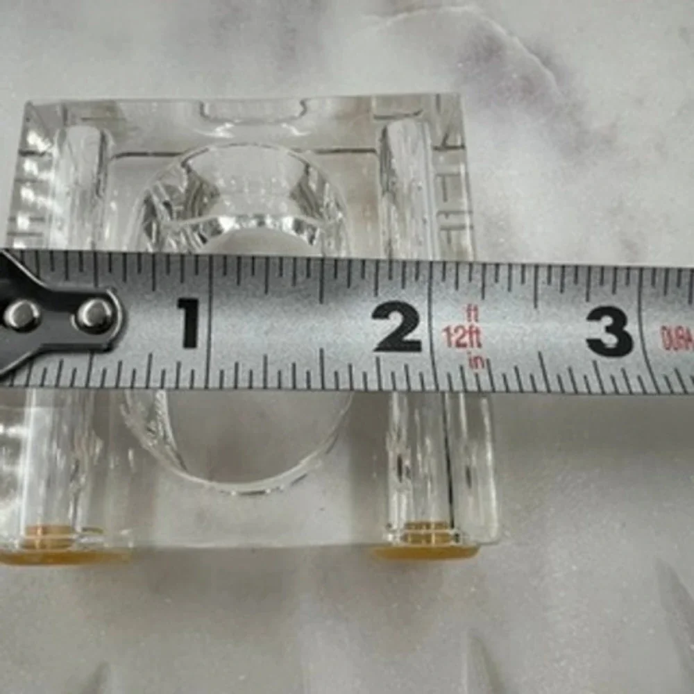 Vintage clear lucite Napkin Rings Set of 6 Rectangular MCM,‎ hollywood regency