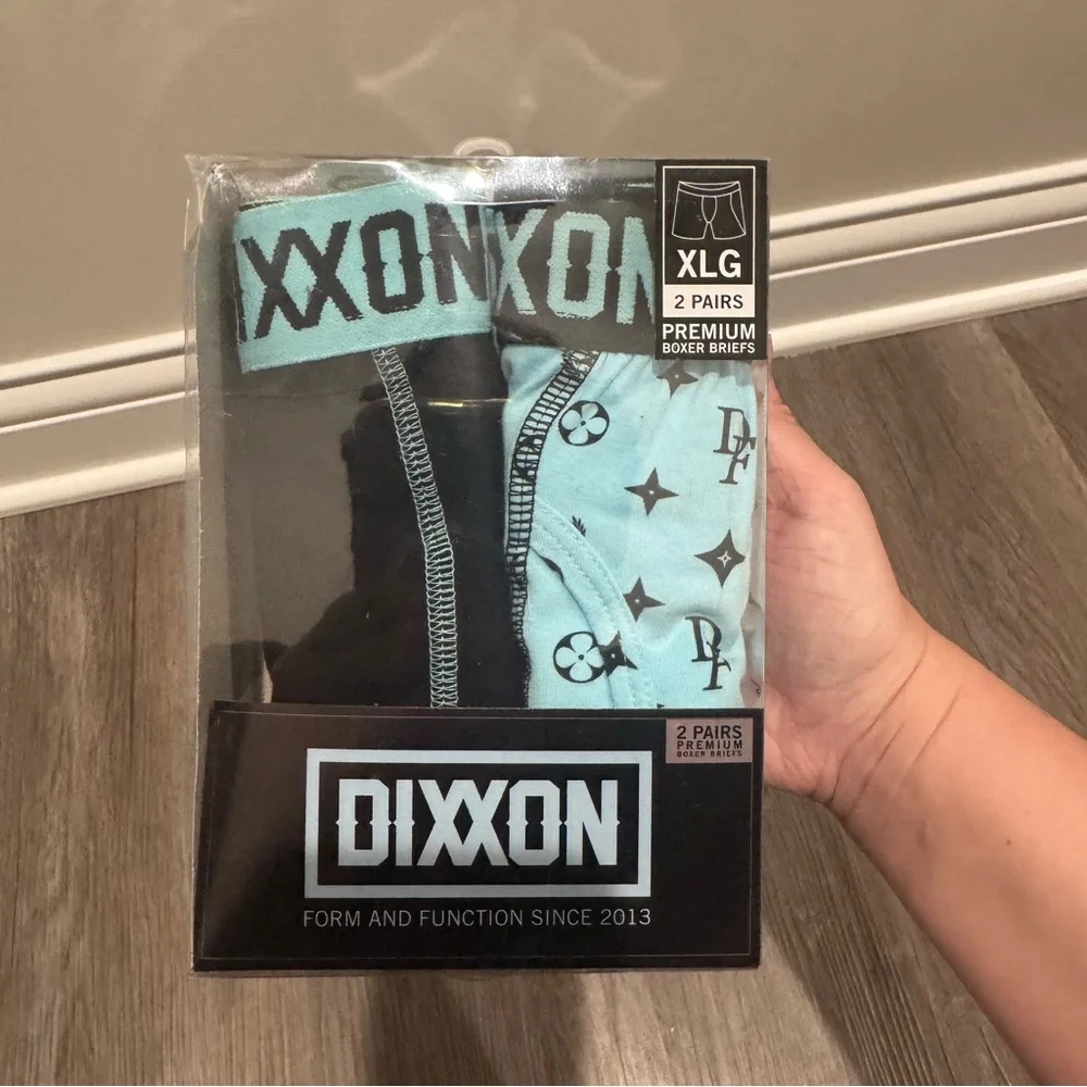 DIXXON Premium Boxer Briefs in Blue Black Print