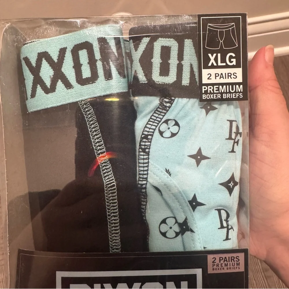 DIXXON Premium Boxer Briefs in Blue Black Print