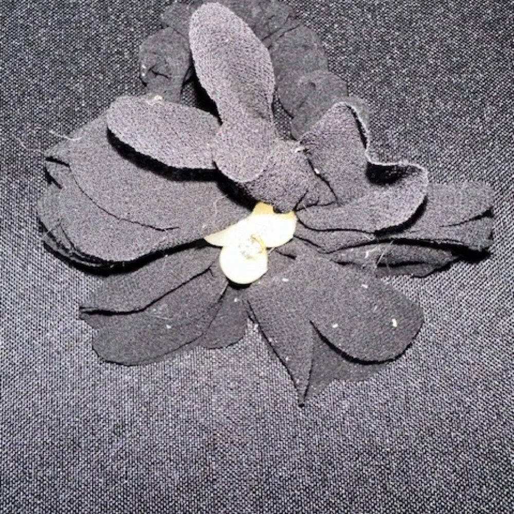Hand Crafted black flower