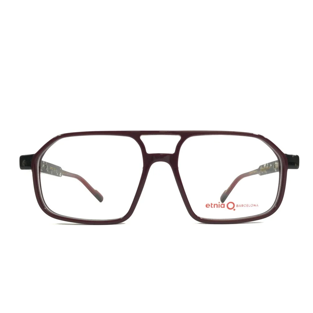Etnia Barcelona Eyeglasses Frames SYKO BXHV Bordeaux Havana Aviator 54-16-138