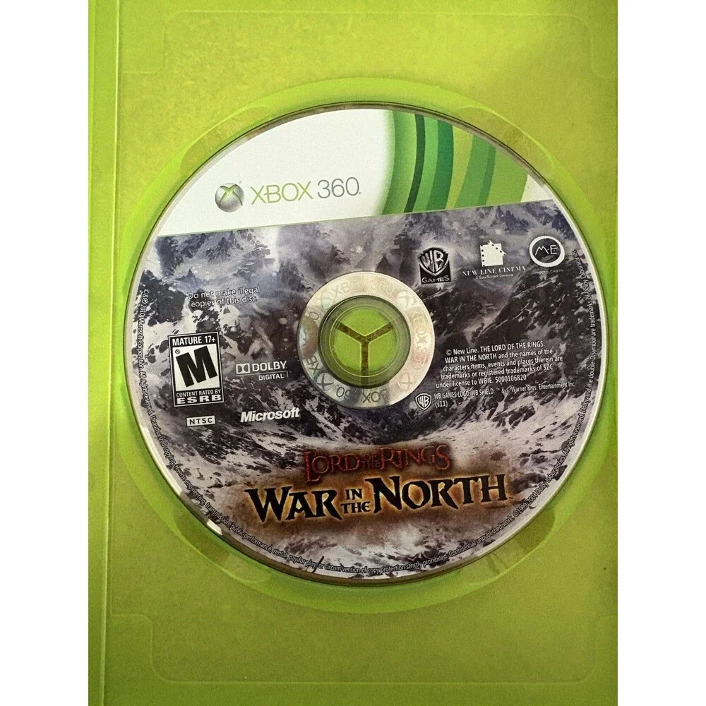 Lord of the Rings: War in the North Xbox 360 -Disc Only- Xbox Case Tested!