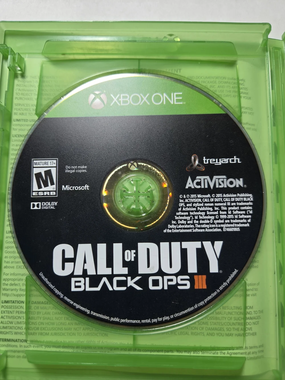 Activision Call of Duty Black Ops III Xbox One M 2015 Shooter Zombies Co-op