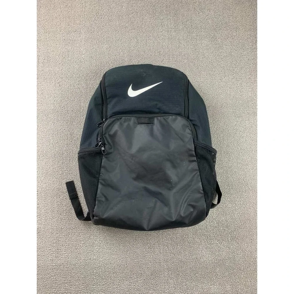 Nike Backpack Unisex White‎ Swoosh Black Laptop Sleeve School Sport Travel