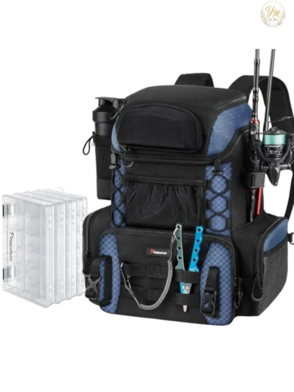 Fishing Tackle Backpack 42L Waterproof Rod Carrier