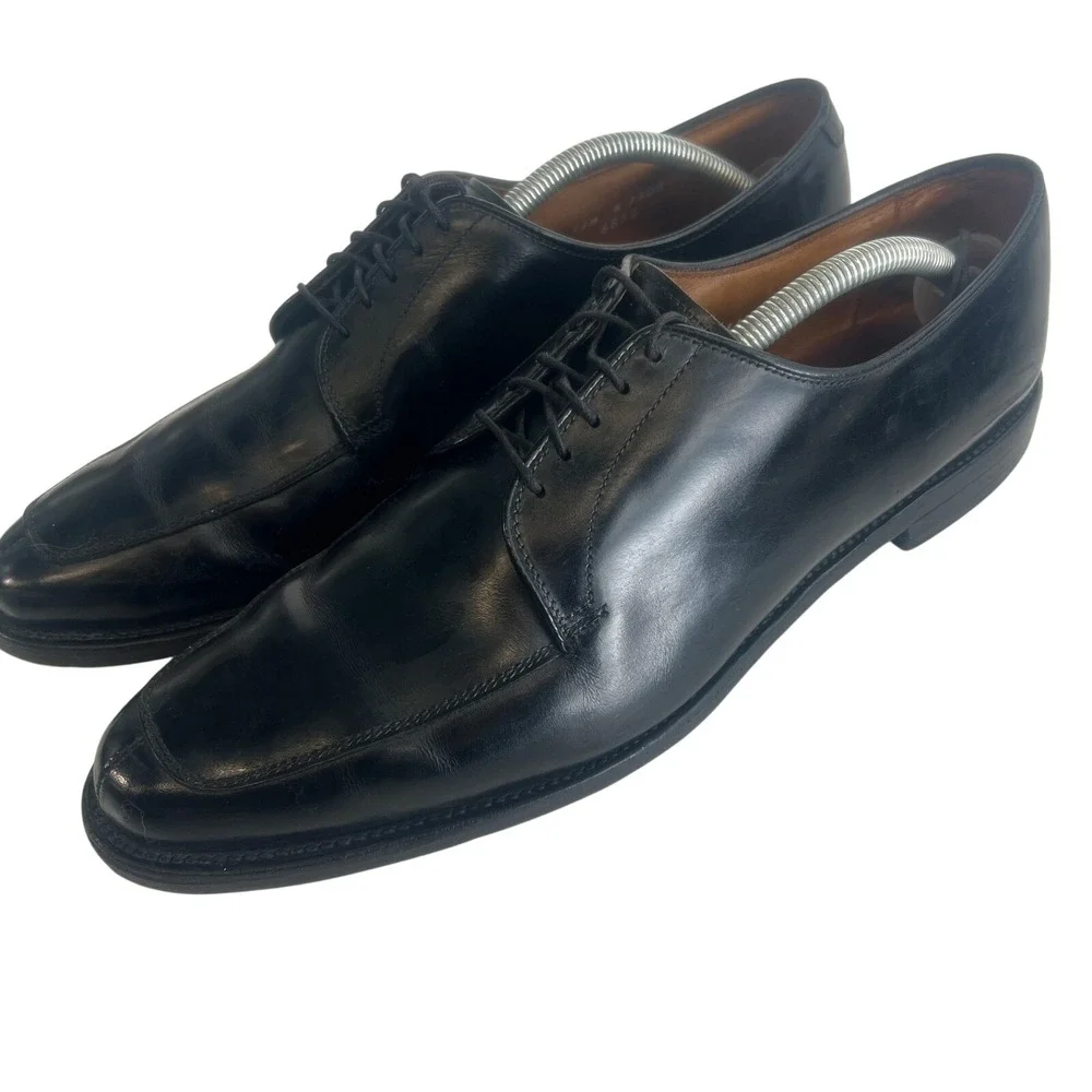 Allen Edmonds Delray Shoes Mens 11.5‎ A Black Leather Split Toe Dress